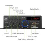 LiNKFOR Stereo Audio Power Amplifier with Bluetooth 5.0 Receiver