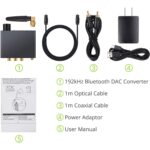 LiNKFOR 192kHz Digital to Analog Converter Bluetooth 5.0