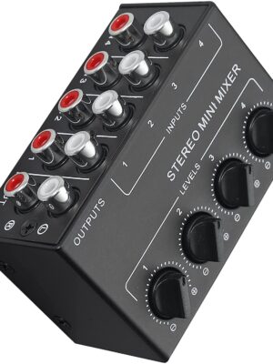 LiNKFOR 4 Channel Stereo Audio Mixer