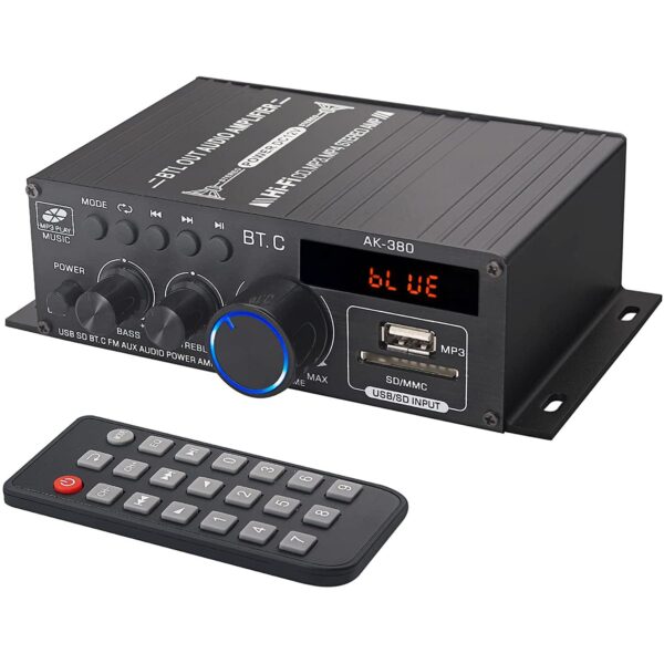 LiNKFOR Stereo Audio Power Amplifier with Bluetooth 5.0 Receiver