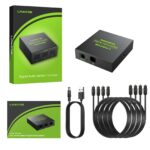 LiNKFOR 3 Port SPDIF Toslink Optical Digital Audio Splitter